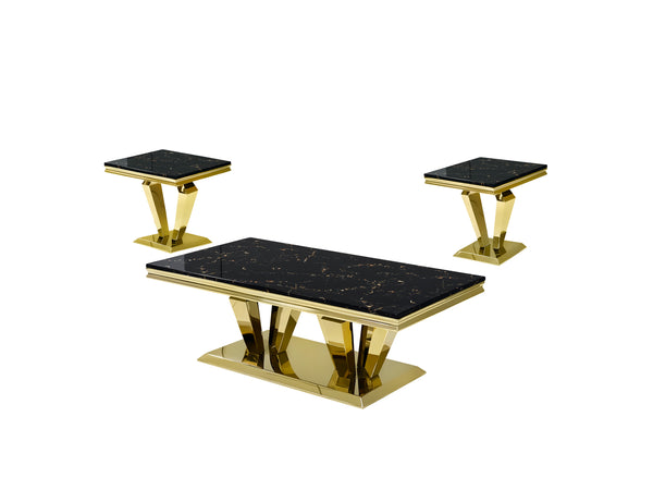 3 Piece Coffee Table Set - Marble