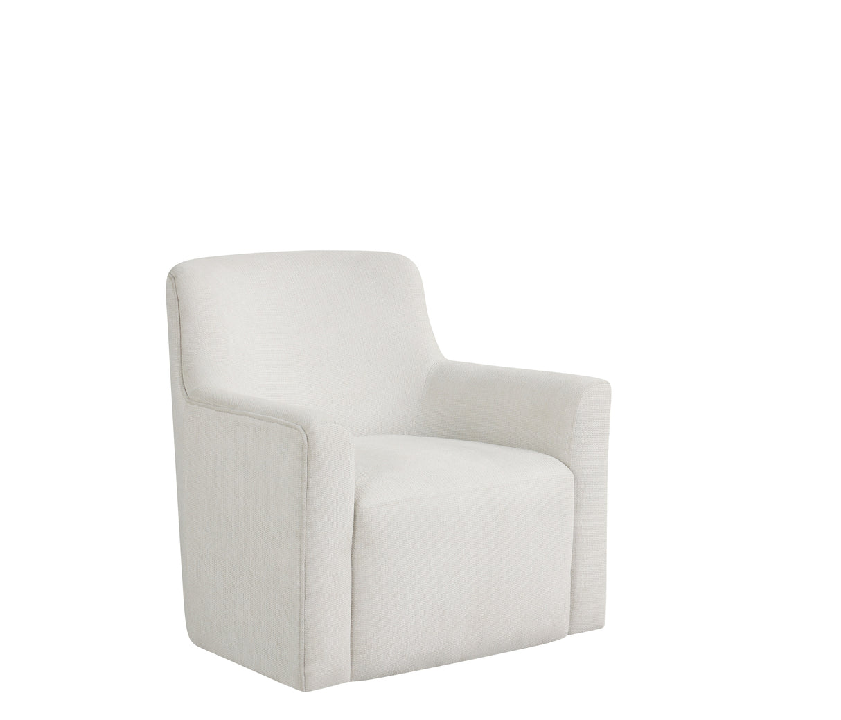 Marlow Modern Light Beige Textured Fabric 360° Swivel Accent Chair