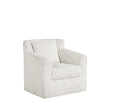 Serena Contemporary Bone Sculpted Faux Fur 360° Swivel Accent Chair