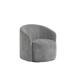 Cora Modern Dark Green Chenille 360° Swivel Barrel Accent Chair