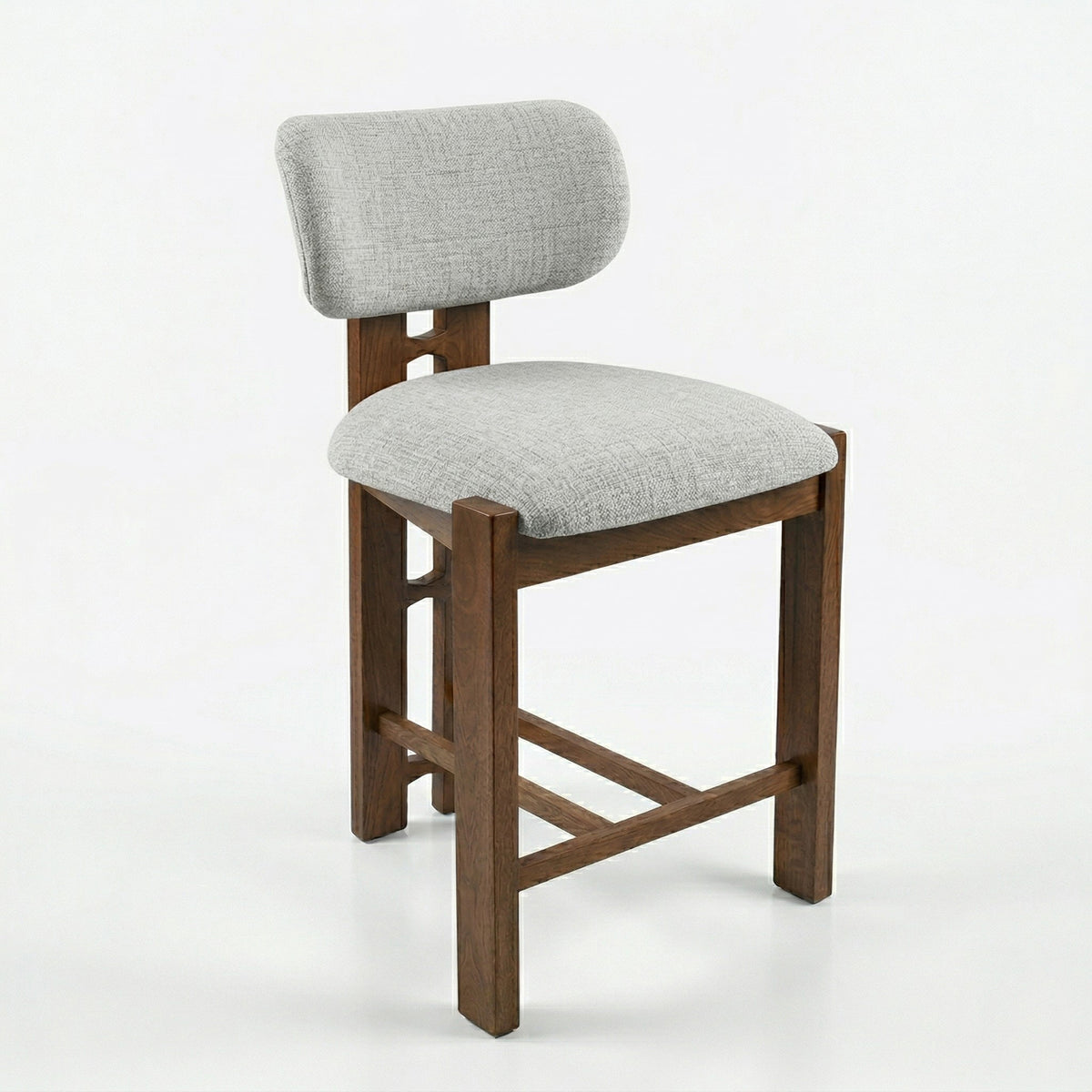 Avery Light Gray Upholstered Counter Height Stool