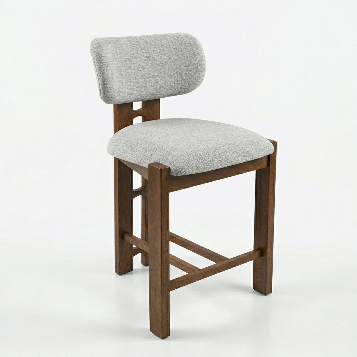 Avery Light Gray Upholstered Counter Height Stool