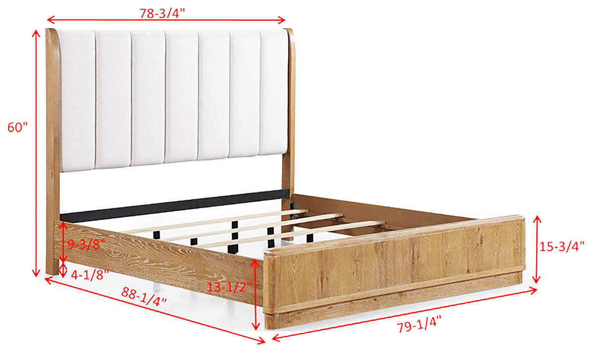 Westcott Bed Cerused Natural