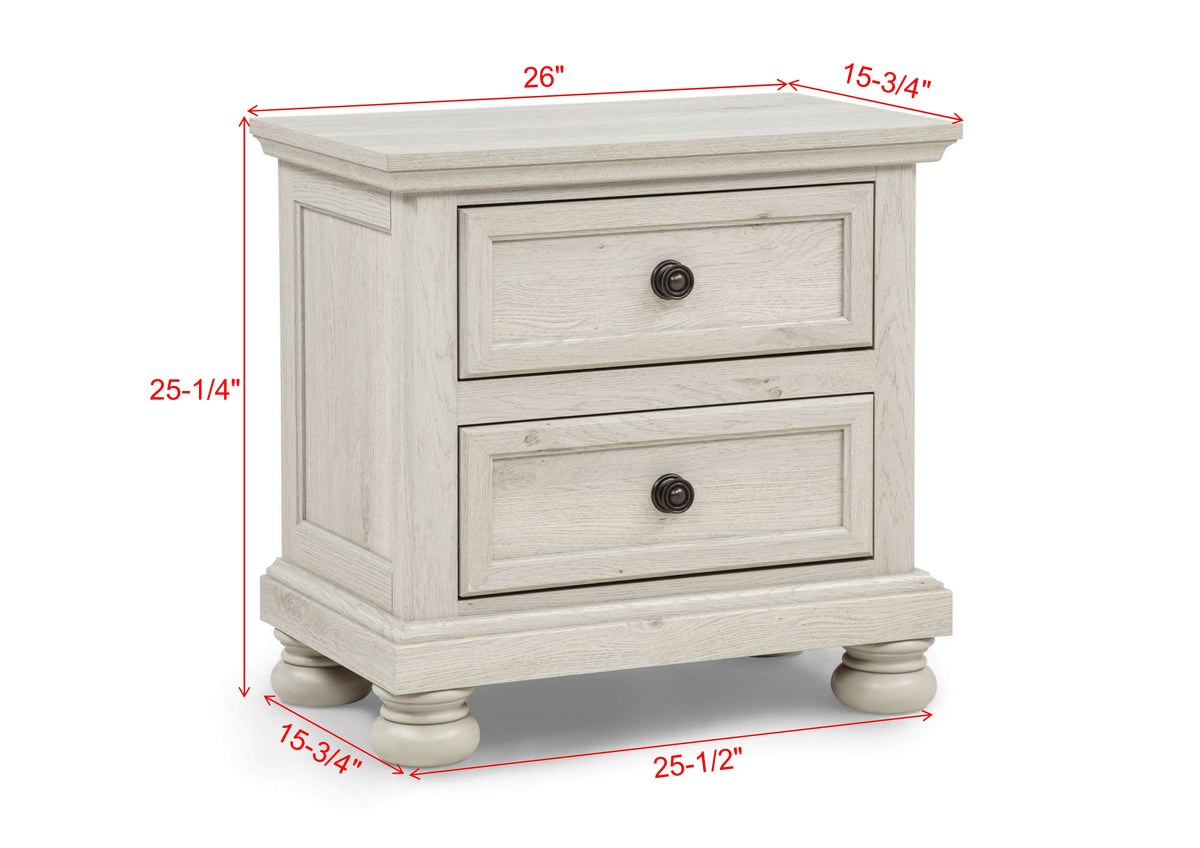 Claribelle Night Stand-White