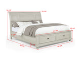 Claribelle King / Queen Storage Bed White