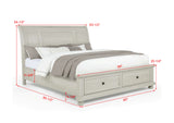 Claribelle King / Queen Storage Bed White