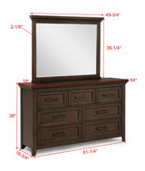 Beckett Dresser Mirror-Brown