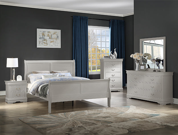 Louis Philip Bed Greige