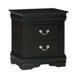 Louis Philip Night Stand Black