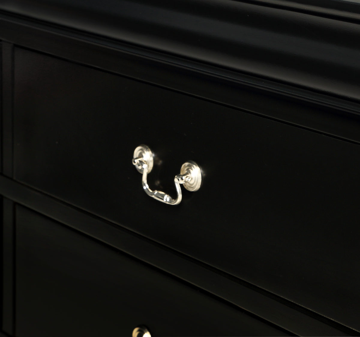 Louis Philip Night Stand Black