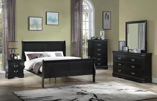 Louis Philip Bed Black