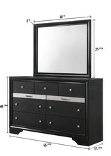 Regata Dresser Mirror Black/Silver