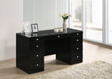 Avery - Vanity Desk With Glass Top