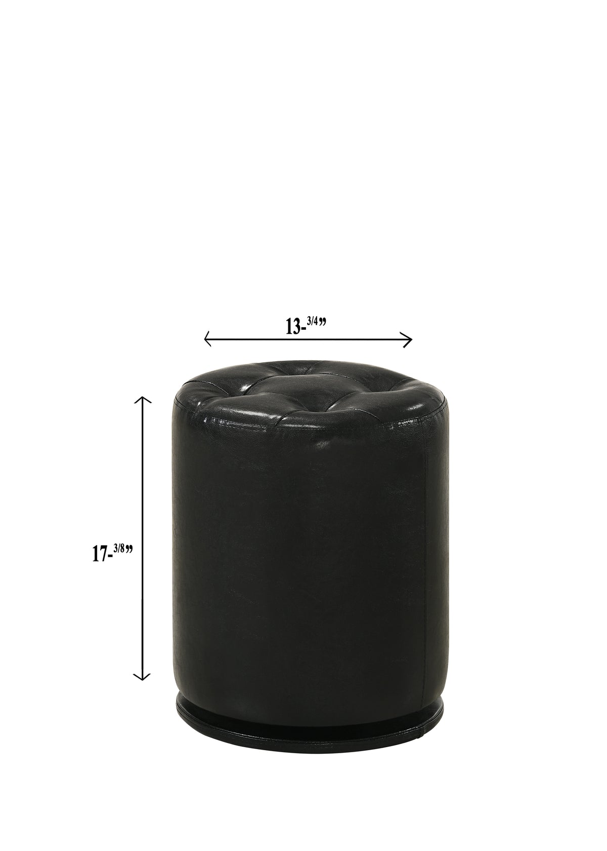 Morgan Round Swivel Stool Black
