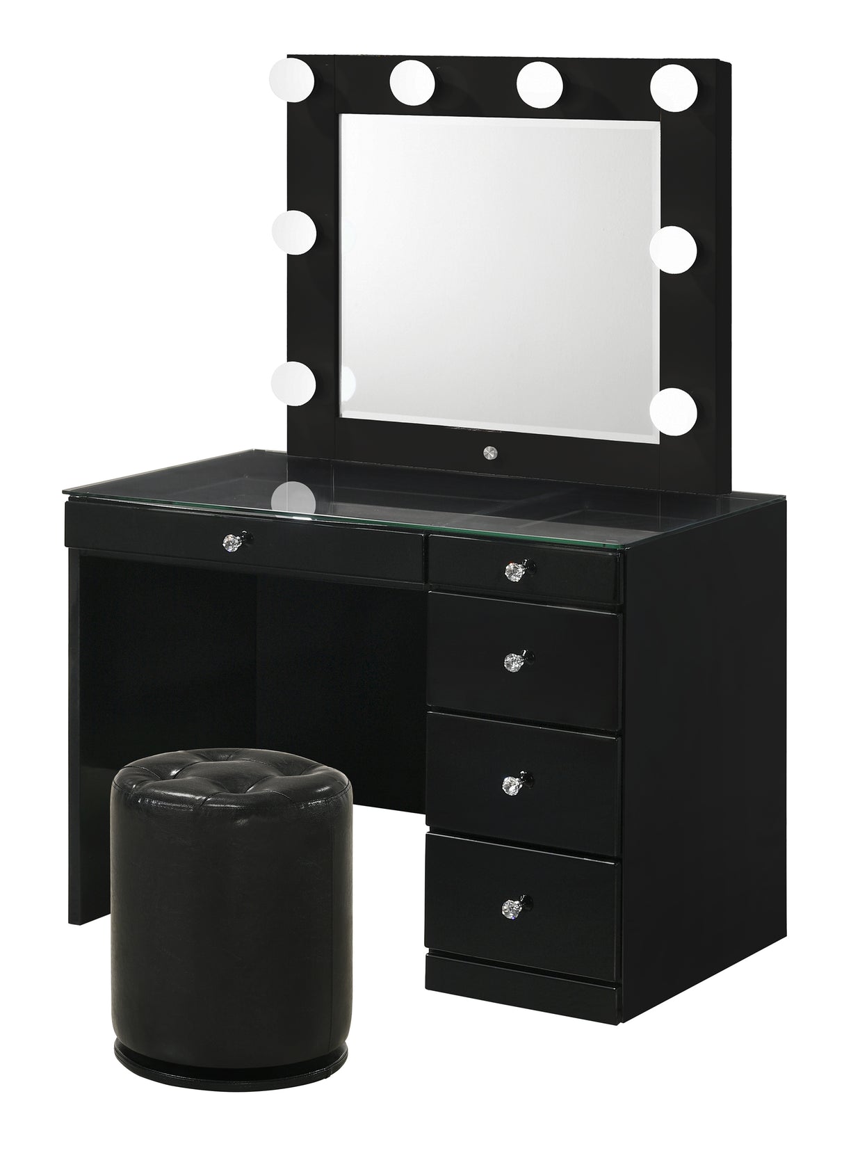 Morgan - Vanity Desk With Glass Top