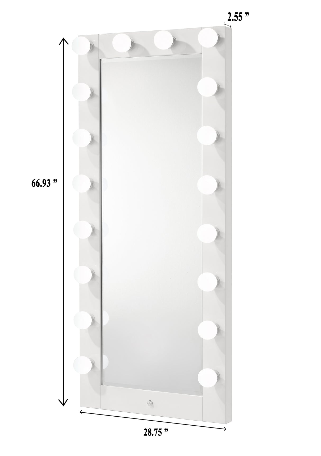 Luxo Tall Lighted Drawer Box Top