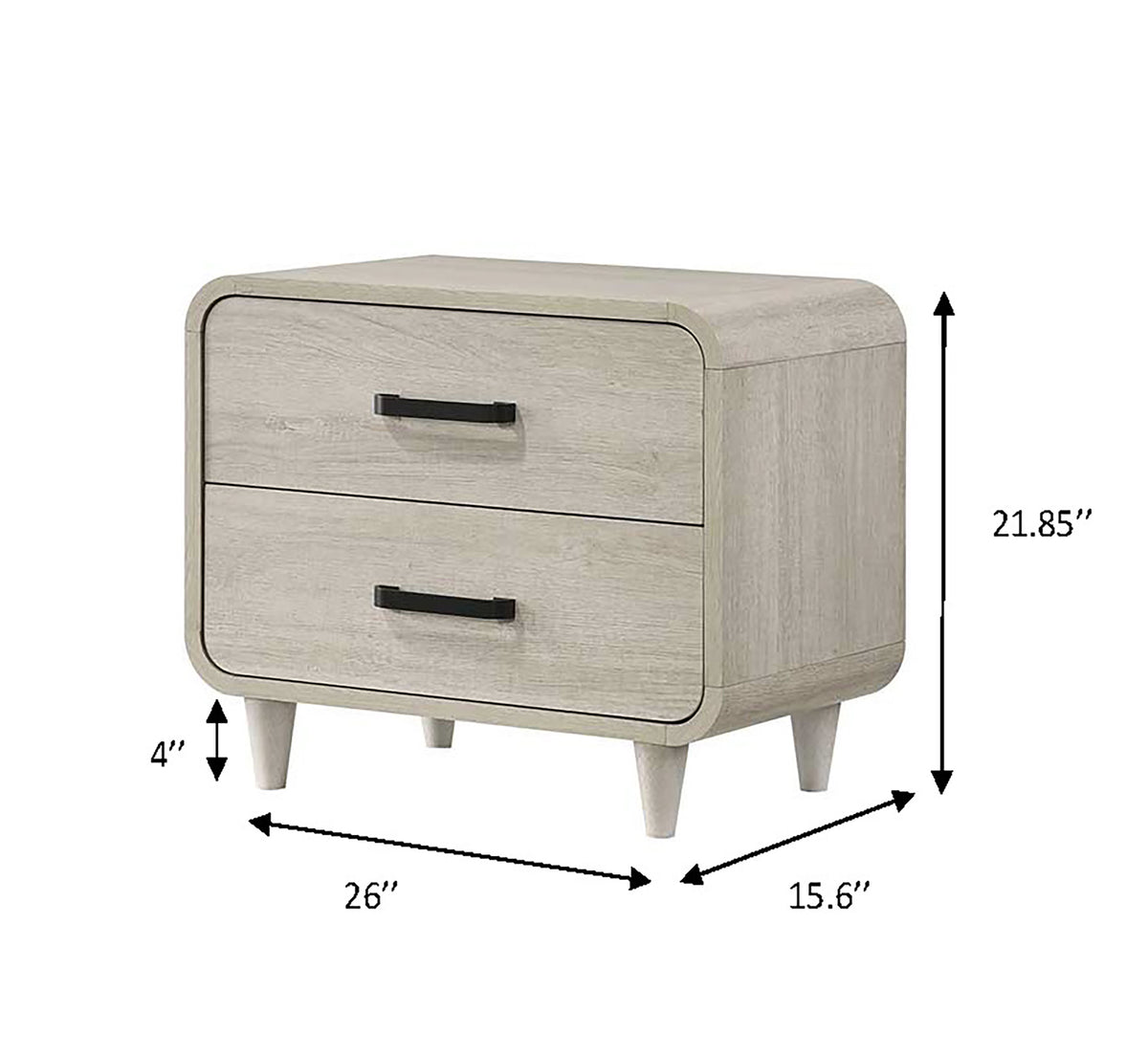 Nyomi Night Stand - White