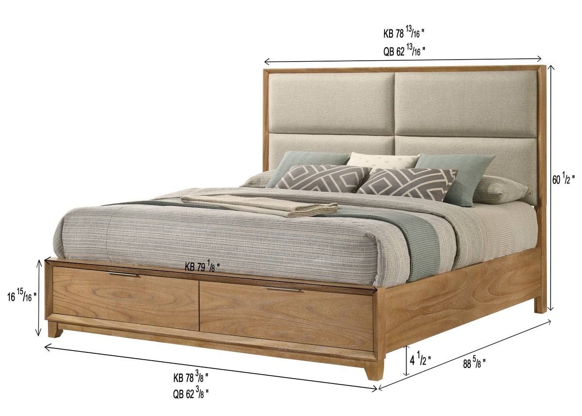 Florian Platform Storage Bed