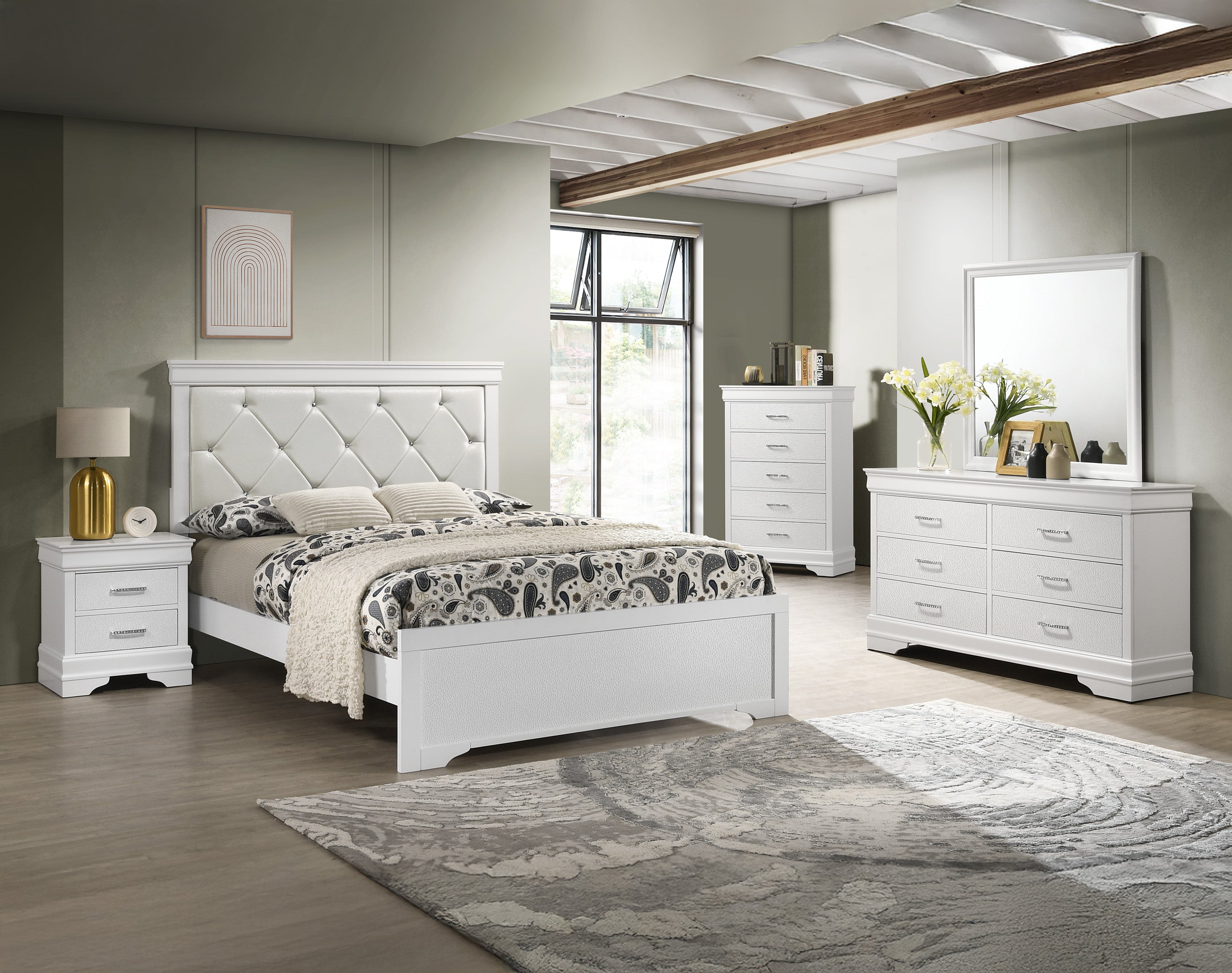 Amalia Dresser Mirror White-B6912-11 | BEL Furniture
