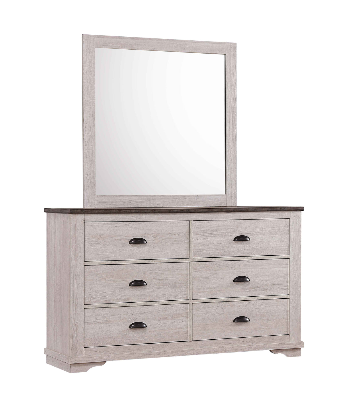 Coralee Dresser Mirror Chalk/Grey
