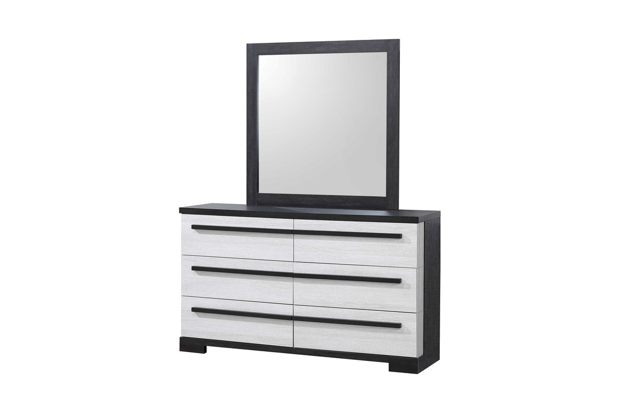 Remington Dresser Mirror Chalk/Ebony