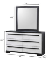 Remington Dresser Mirror Chalk/Ebony