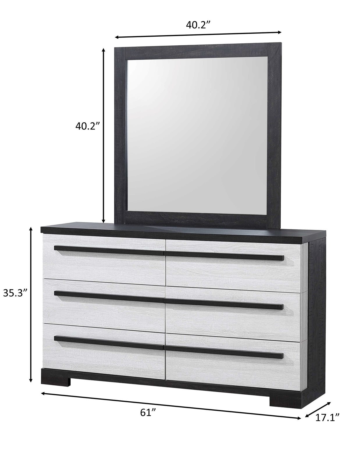 Remington Dresser Chalk/Ebony