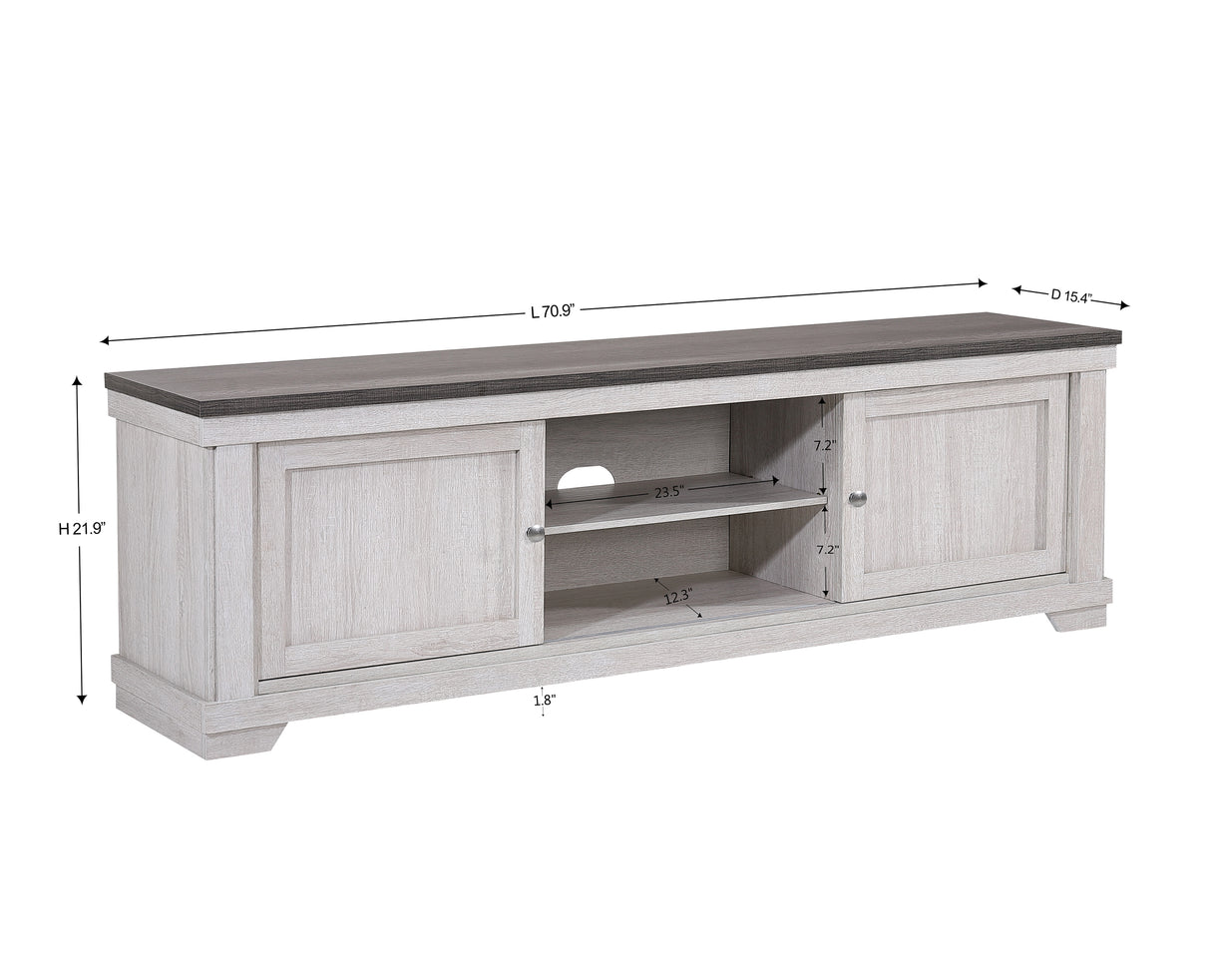 Leighton - 71" TV Stand - White