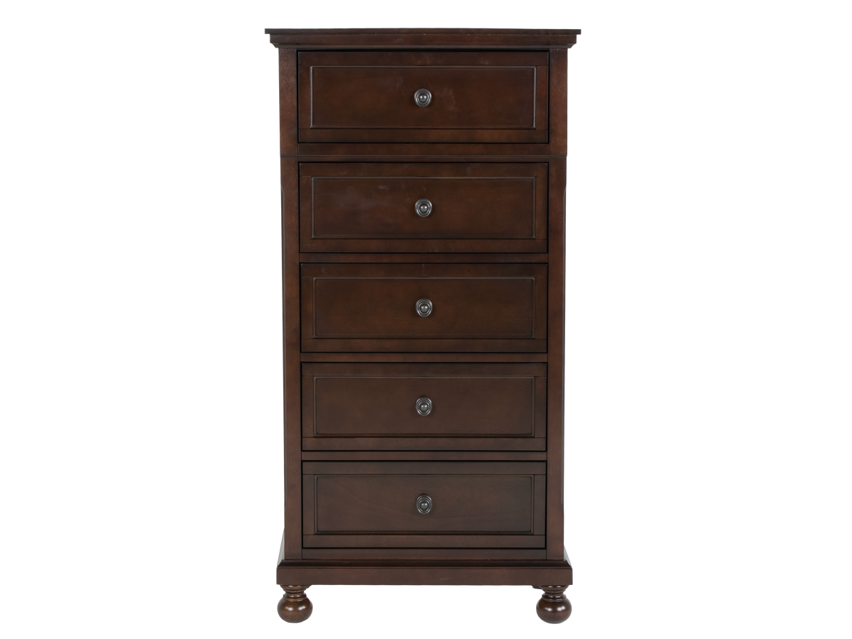 Transitional Espresso 5-Drawer Chest
