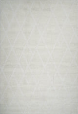 .Luxe Cream Diamond-Textured Area Rug 6'6" x 9'