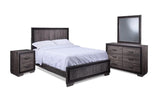 Gray Panel Bedroom Set with Dresser, Mirror & Nightstand