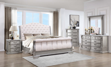 Grand-Platinum 6 PIECE QUEEN BEDROOM SET by Mollai Collections | Bel Furniture