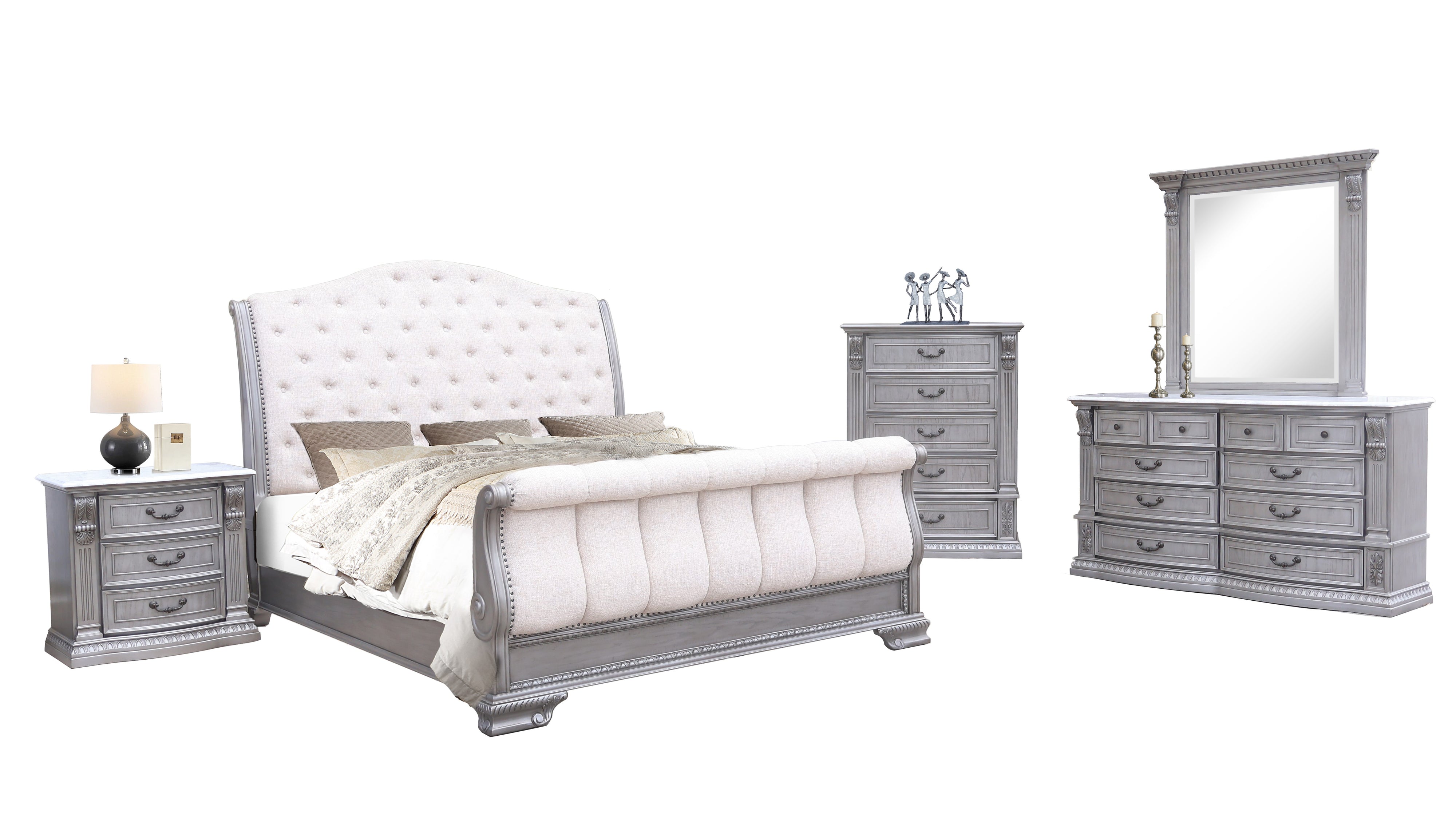 Grand-Platinum 6 PIECE QUEEN BEDROOM SET