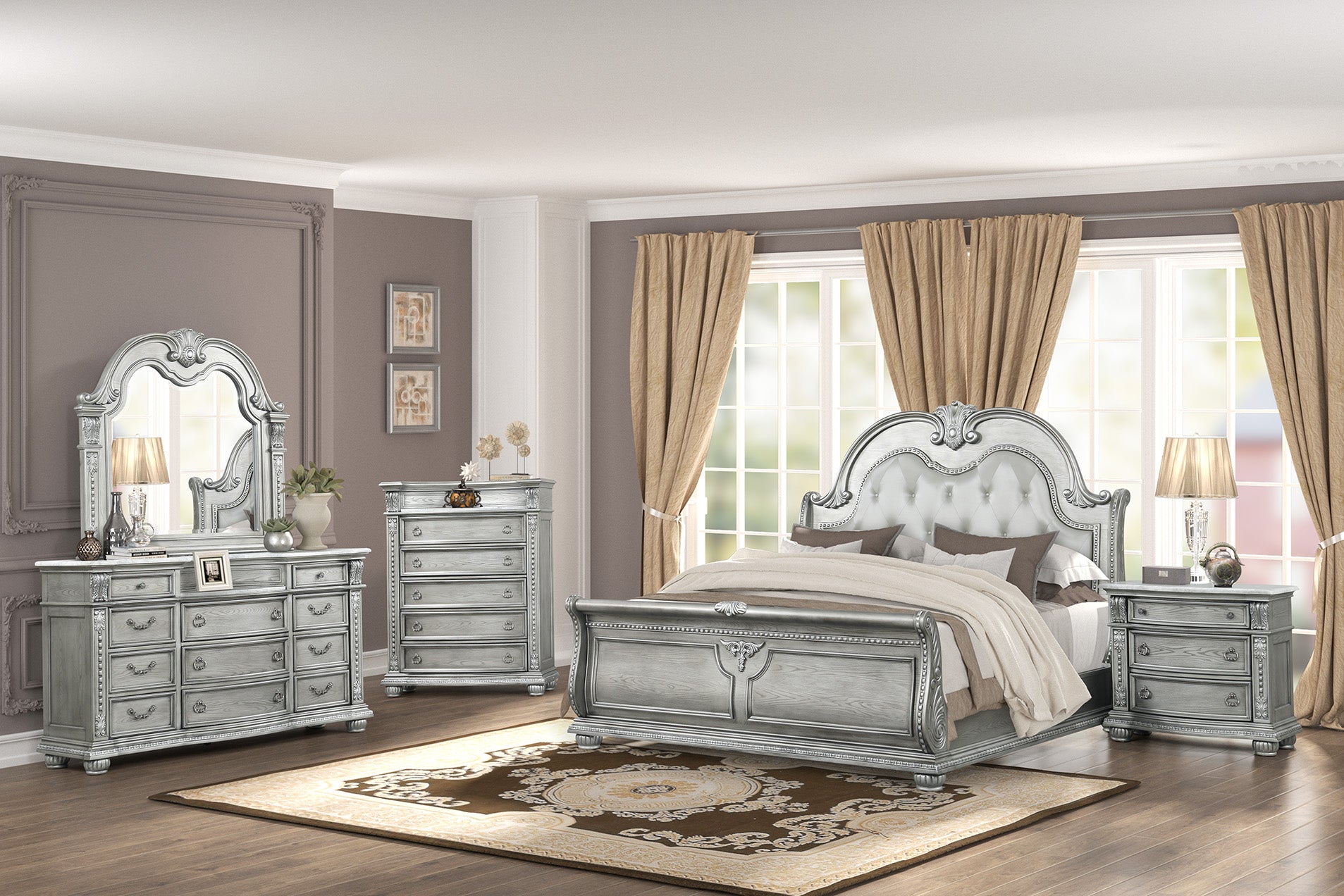 6 PIECE BEDROOM SET