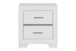 Modern White 2-Drawer Nightstand by Mollai Collections | Bel Furniture