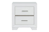 Modern White 2-Drawer Nightstand by Mollai Collections | Bel Furniture