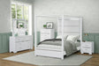 6 Piece Modern White Canopy Bedroom Set by Mollai Collections | Bel Furniture