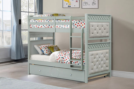 Twin over Twin Bunk bed with Trundle by Mollai Collections | Bel Furniture
