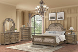Kensington Estate Light Brown Traditional Upholstered Sleigh Bedroom Set