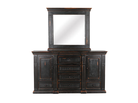 6 Piece Distressed Black King Bedroom Set - Aspen collection by Mollai Collections | Bel Furniture