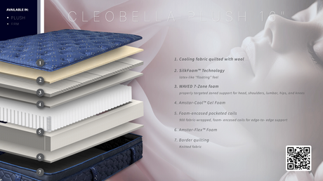 Cleobella 16" Plush Cooling Hybrid Mattress - view 3
