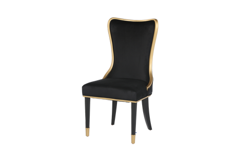 7 Piece Modern Black and Gold Dining Set - view 8