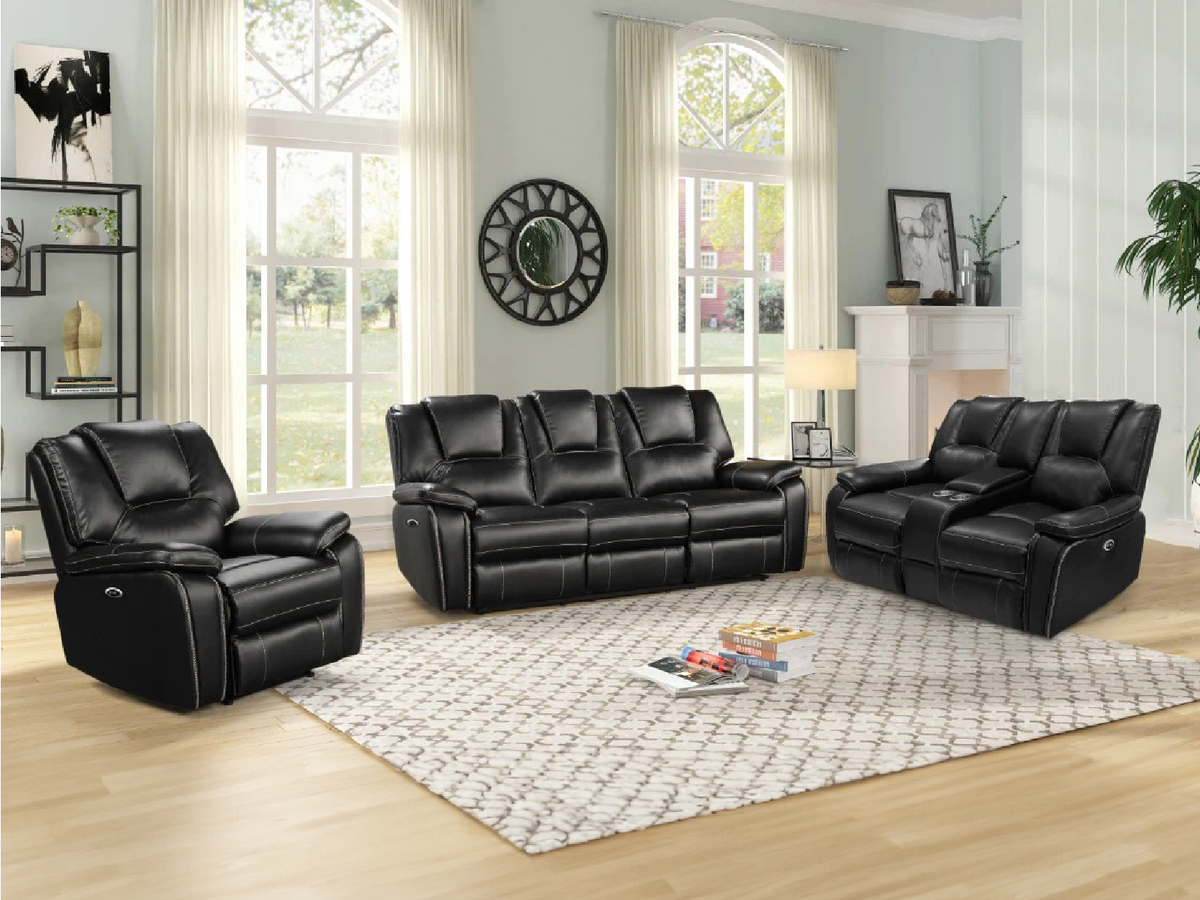 3 Piece Power Reclining Living Room Set by Sara Collections | Bel Furniture