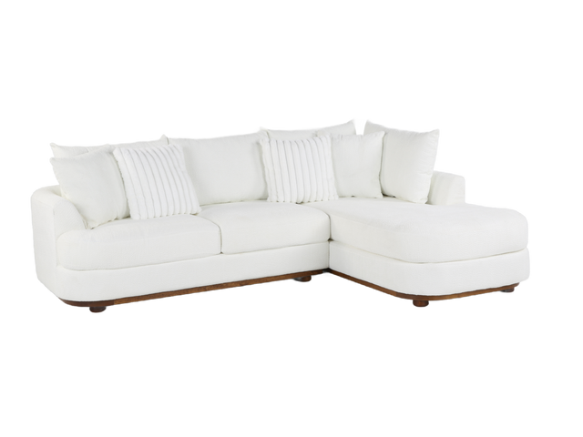 2 Piece Right Arm Facing Chaise Sectional by Sara Collections | Bel Furniture