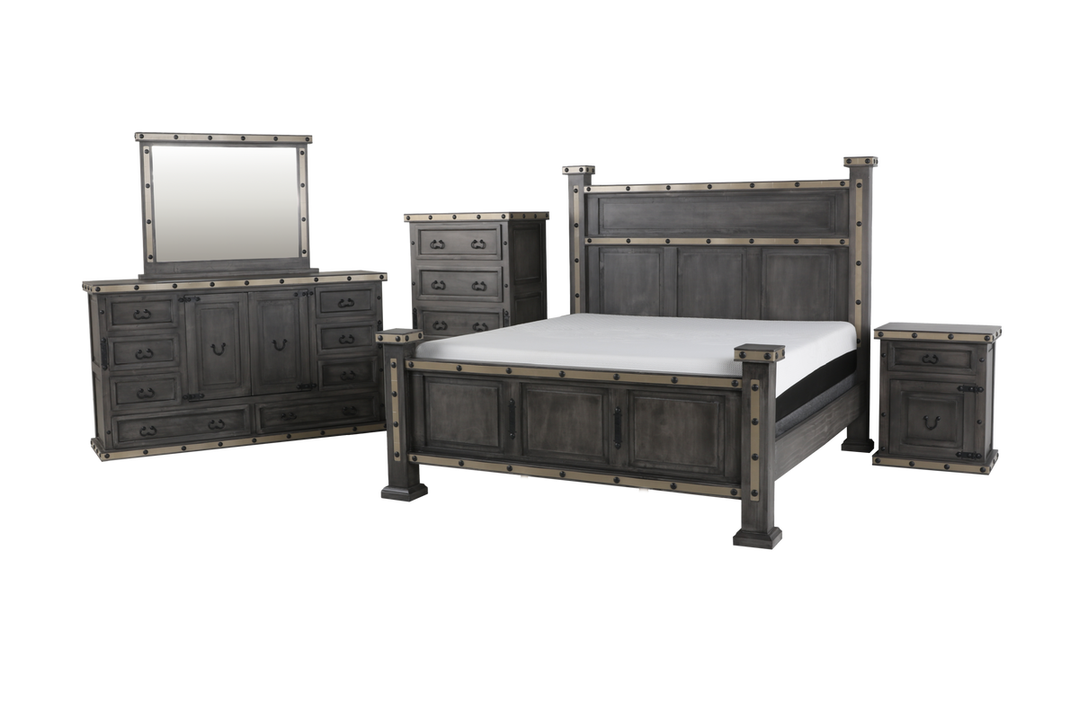 HACIENDA 6 Piece Bedroom set - Grey by Mollai Collections | Bel Furniture