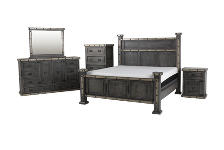 HACIENDA 6 Piece Bedroom set - Grey by Mollai Collections | Bel Furniture