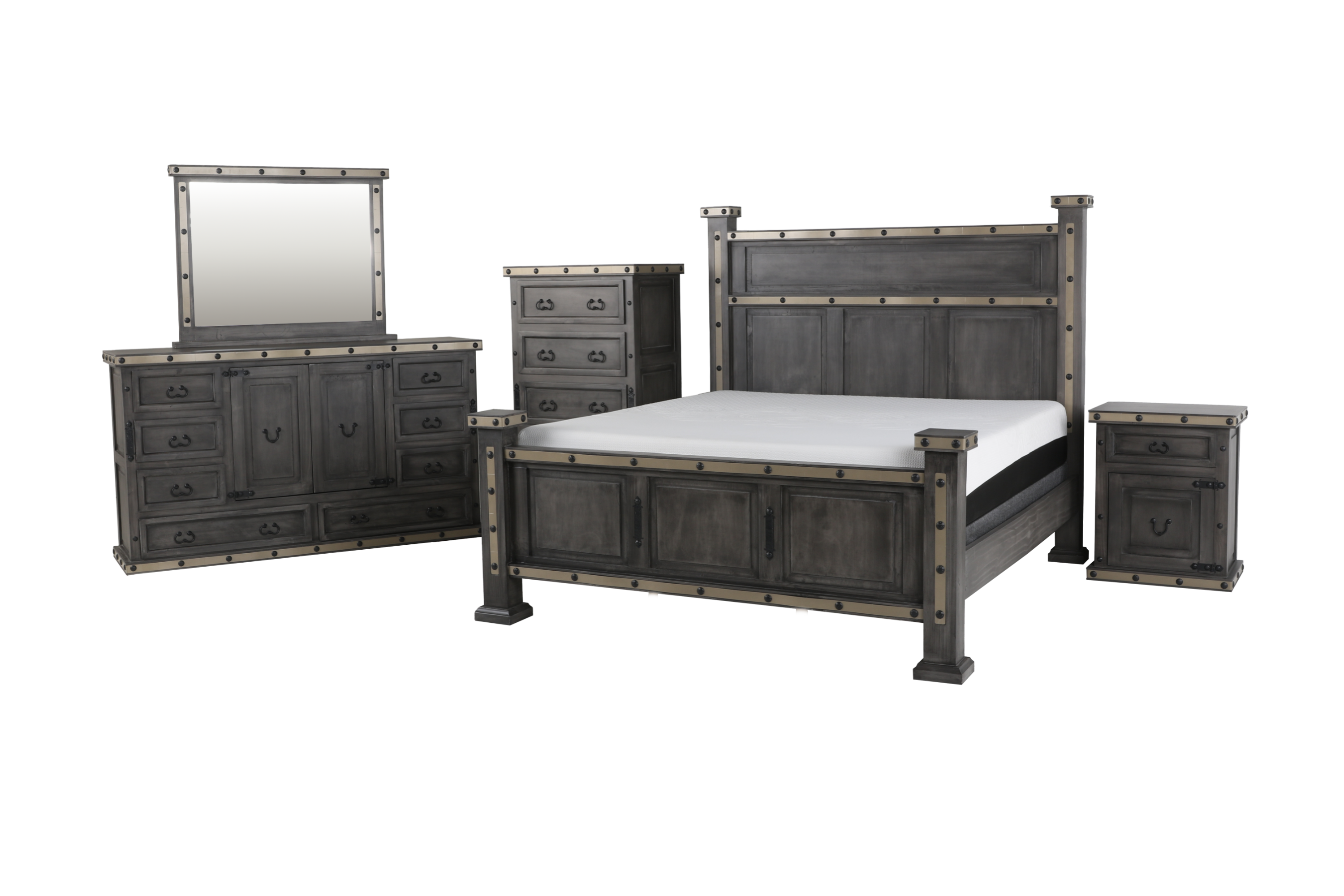 HACIENDA 6 Piece Bedroom set - Grey