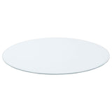 8mm Round Clear Tempered Glass Top