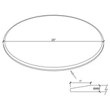 8mm Round Clear Tempered Glass Top