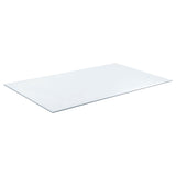 52x27-inch 6mm Rectangular Clear Tempered Glass Top